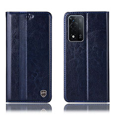 Funda de Cuero Cartera con Soporte Carcasa H05P para Oppo A93s 5G Azul