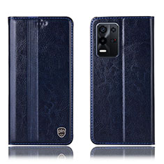 Funda de Cuero Cartera con Soporte Carcasa H05P para Oppo K9X 5G Azul