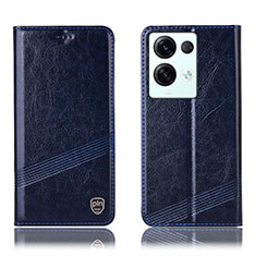 Funda de Cuero Cartera con Soporte Carcasa H05P para Oppo Reno8 Pro 5G Azul