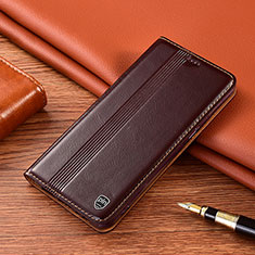 Funda de Cuero Cartera con Soporte Carcasa H05P para Samsung Galaxy Note 10 Plus 5G Marron