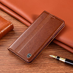 Funda de Cuero Cartera con Soporte Carcasa H05P para Samsung Galaxy Note 10 Plus 5G Marron Claro