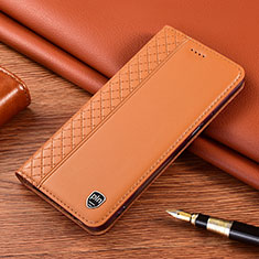 Funda de Cuero Cartera con Soporte Carcasa H05P para Samsung Galaxy S25 5G Marron Claro