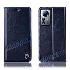 Funda de Cuero Cartera con Soporte Carcasa H05P para Xiaomi Mi 12 Pro 5G Azul