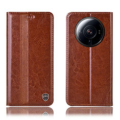 Funda de Cuero Cartera con Soporte Carcasa H05P para Xiaomi Mi 12S Ultra 5G Marron Claro