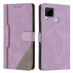 Funda de Cuero Cartera con Soporte Carcasa H05X para Realme 7i RMX2193 Morado