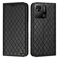 Funda de Cuero Cartera con Soporte Carcasa H05X para Xiaomi Redmi 9C Negro