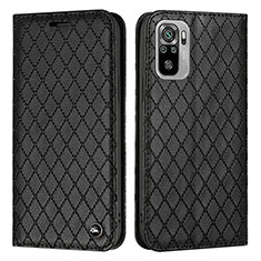 Funda de Cuero Cartera con Soporte Carcasa H05X para Xiaomi Redmi Note 10 4G Negro