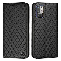 Funda de Cuero Cartera con Soporte Carcasa H05X para Xiaomi Redmi Note 10 5G Negro