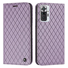 Funda de Cuero Cartera con Soporte Carcasa H05X para Xiaomi Redmi Note 10 Pro 4G Morado