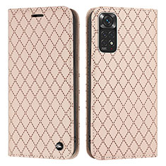 Funda de Cuero Cartera con Soporte Carcasa H05X para Xiaomi Redmi Note 11 4G (2022) Oro