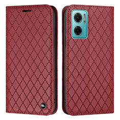 Funda de Cuero Cartera con Soporte Carcasa H05X para Xiaomi Redmi Note 11E 5G Rojo