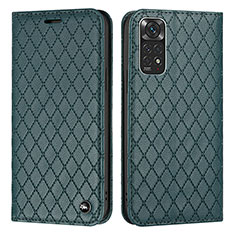 Funda de Cuero Cartera con Soporte Carcasa H05X para Xiaomi Redmi Note 11S 4G Verde