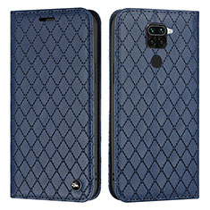 Funda de Cuero Cartera con Soporte Carcasa H05X para Xiaomi Redmi Note 9 Azul