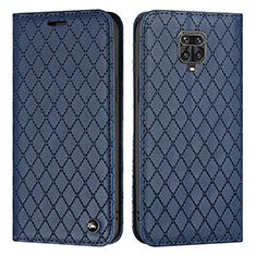 Funda de Cuero Cartera con Soporte Carcasa H05X para Xiaomi Redmi Note 9 Pro Max Azul