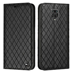 Funda de Cuero Cartera con Soporte Carcasa H05X para Xiaomi Redmi Note 9 Pro Max Negro