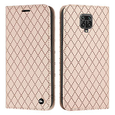 Funda de Cuero Cartera con Soporte Carcasa H05X para Xiaomi Redmi Note 9S Oro