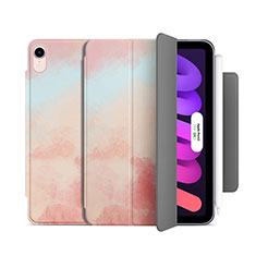 Funda de Cuero Cartera con Soporte Carcasa H06 para Apple iPad Mini 6 Rosa