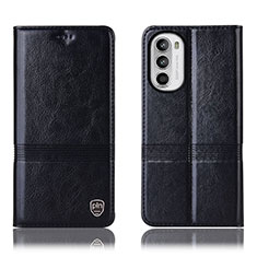 Funda de Cuero Cartera con Soporte Carcasa H06P para Motorola Moto Edge (2022) 5G Negro