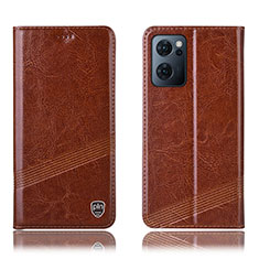 Funda de Cuero Cartera con Soporte Carcasa H06P para OnePlus Nord CE 2 5G Marron Claro