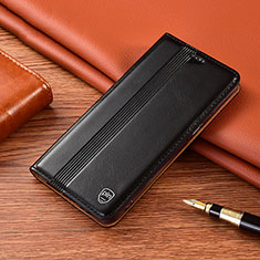 Funda de Cuero Cartera con Soporte Carcasa H06P para Xiaomi Redmi Note 10 5G Negro