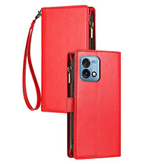 Funda de Cuero Cartera con Soporte Carcasa H06X para Motorola Moto G Stylus (2023) 5G Rojo