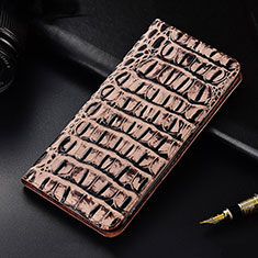 Funda de Cuero Cartera con Soporte Carcasa H07 para Apple iPhone 14 Pro Max Oro Rosa