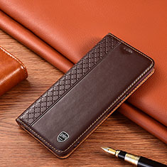 Funda de Cuero Cartera con Soporte Carcasa H07P para Motorola Moto Edge 20 Lite 5G Marron