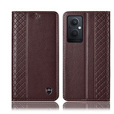 Funda de Cuero Cartera con Soporte Carcasa H07P para OnePlus Nord N20 5G Marron