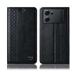 Funda de Cuero Cartera con Soporte Carcasa H07P para Oppo K10 5G Negro