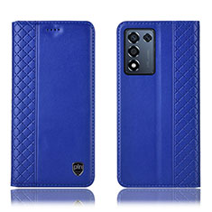 Funda de Cuero Cartera con Soporte Carcasa H07P para Realme 9 SE 5G Azul