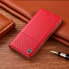 Funda de Cuero Cartera con Soporte Carcasa H07P para Samsung Galaxy Note 20 5G Rojo