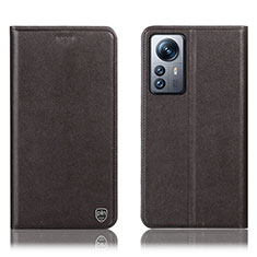 Funda de Cuero Cartera con Soporte Carcasa H07P para Xiaomi Mi 12 5G Marron