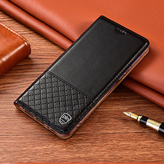 Funda de Cuero Cartera con Soporte Carcasa H07P para Xiaomi Mi Note 10 Lite Negro