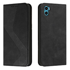 Funda de Cuero Cartera con Soporte Carcasa H07X para Motorola Moto E32 India Negro