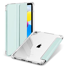 Funda de Cuero Cartera con Soporte Carcasa H08 para Apple iPad 10.9 (2022) Verde