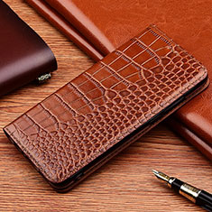 Funda de Cuero Cartera con Soporte Carcasa H08P para Apple iPhone 11 Pro Marron Claro