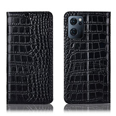 Funda de Cuero Cartera con Soporte Carcasa H08P para OnePlus Nord CE 2 5G Negro