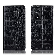 Funda de Cuero Cartera con Soporte Carcasa H08P para Oppo A36 Negro