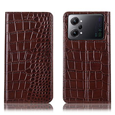 Funda de Cuero Cartera con Soporte Carcasa H08P para Oppo K10 Pro 5G Marron