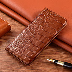 Funda de Cuero Cartera con Soporte Carcasa H08P para Samsung Galaxy S22 Plus 5G Marron Claro