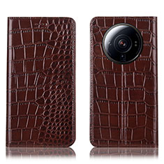 Funda de Cuero Cartera con Soporte Carcasa H08P para Xiaomi Mi 12S Ultra 5G Marron