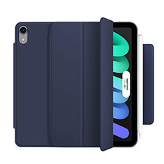 Funda de Cuero Cartera con Soporte Carcasa H09 para Apple iPad Mini 6 Azul