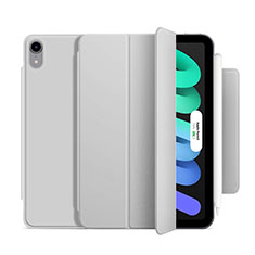 Funda de Cuero Cartera con Soporte Carcasa H09 para Apple iPad Mini 6 Blanco