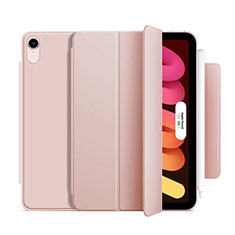 Funda de Cuero Cartera con Soporte Carcasa H09 para Apple iPad Mini 6 Oro Rosa