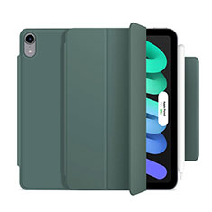 Funda de Cuero Cartera con Soporte Carcasa H09 para Apple iPad Mini 6 Verde