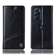 Funda de Cuero Cartera con Soporte Carcasa H09P para Motorola Moto Edge 30 Pro 5G Negro