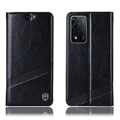 Funda de Cuero Cartera con Soporte Carcasa H09P para Oppo A93s 5G Negro