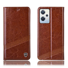 Funda de Cuero Cartera con Soporte Carcasa H09P para Oppo K10X 5G Marron Claro