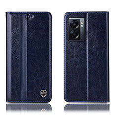 Funda de Cuero Cartera con Soporte Carcasa H09P para Realme V23 5G Azul