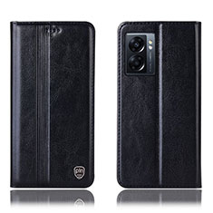 Funda de Cuero Cartera con Soporte Carcasa H09P para Realme V23i 5G Negro